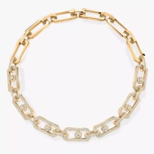 18K YELLOW GOLD PAVE DIAMOND XL NECKLACE