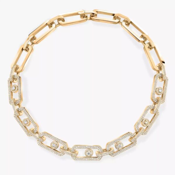 18K YELLOW GOLD PAVE DIAMOND XL NECKLACE