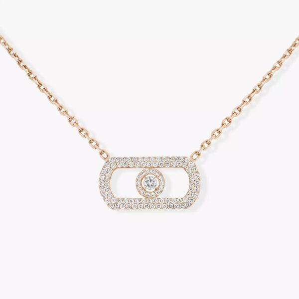 18K ROSE GOLD PAVE DIAMOND NECKLACE