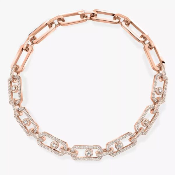 18K ROSE GOLD PAVE DIAMOND XL NECKLACE
