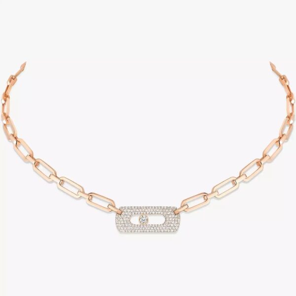18K ROSE GOLD DIAMOND NECKLACE