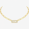 18K YELLOW GOLD DIAMOND NECKLACE