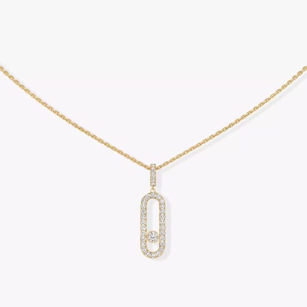 18K YELLOW GOLD PAVE DIAMOND LARGE NECKLACE