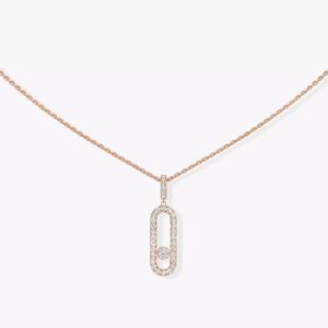 18K ROSE GOLD PAVE DIAMOND LARGE NECKLACE