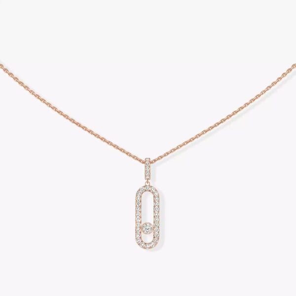 18K ROSE GOLD PAVE DIAMOND LARGE NECKLACE
