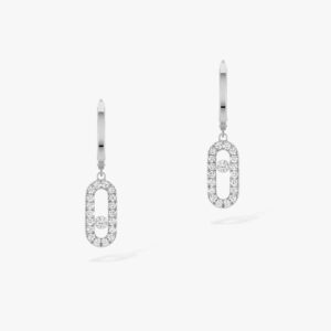 18K WHITE GOLD PAVE DIAMOND EARRING