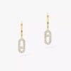 18K YELLOW GOLD PAVE DIAMOND EARRING