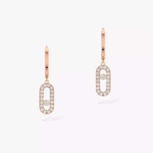 18K ROSE GOLD PAVE DIAMOND EARRING