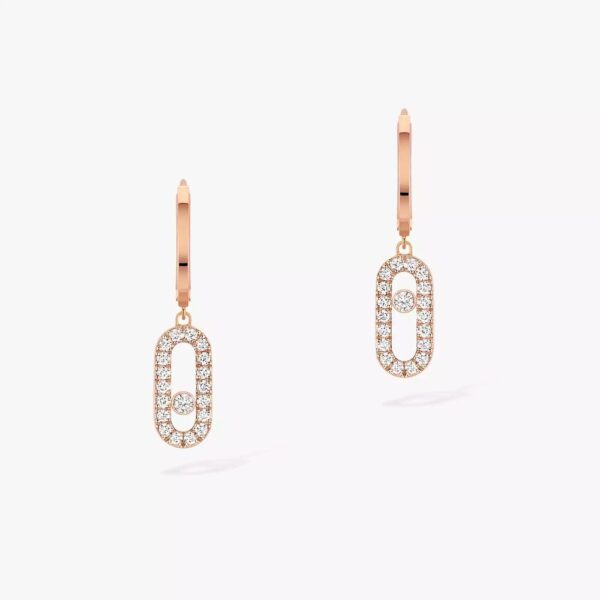 18K ROSE GOLD PAVE DIAMOND EARRING