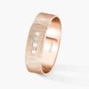 18K ROSE GOLD DIAMOND CISELE LARGE BANGLE