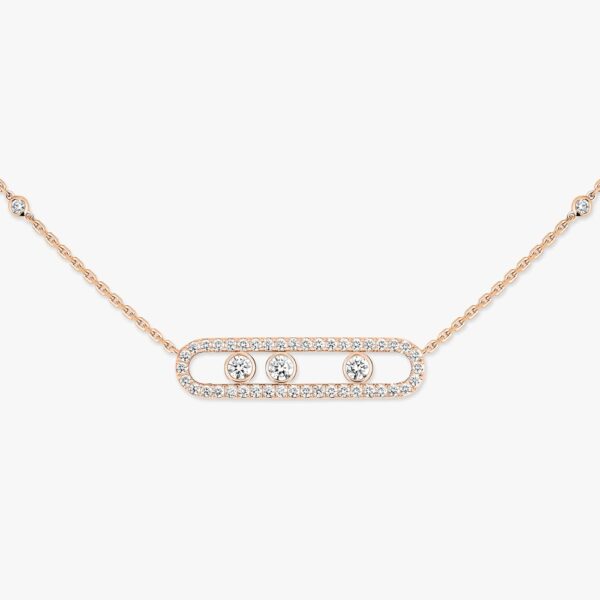 18K ROSE GOLD PAVE DIAMOND MEDIUM NECKLACE
