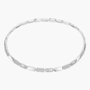 18K WHITE GOLD DIAMOND SMALL NECKLACE