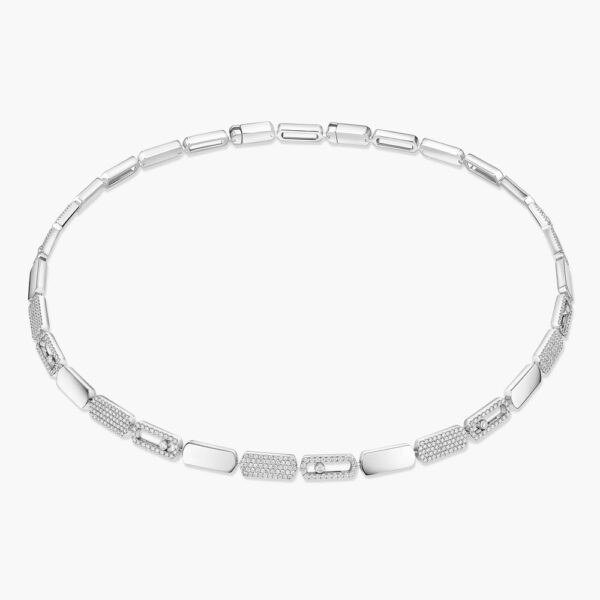 18K WHITE GOLD DIAMOND SMALL NECKLACE