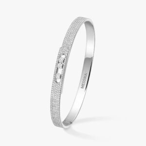 18K WHITE GOLD PAVE DIAMOND THIN BRACELET