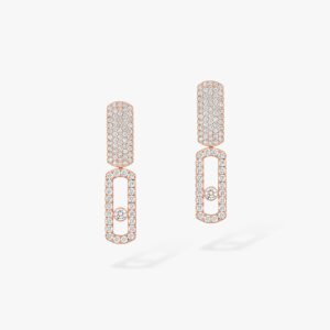 18K ROSE GOLD DIAMOND LARGE EARRING