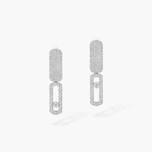 18K WHITE GOLD DIAMOND SMALL EARRING