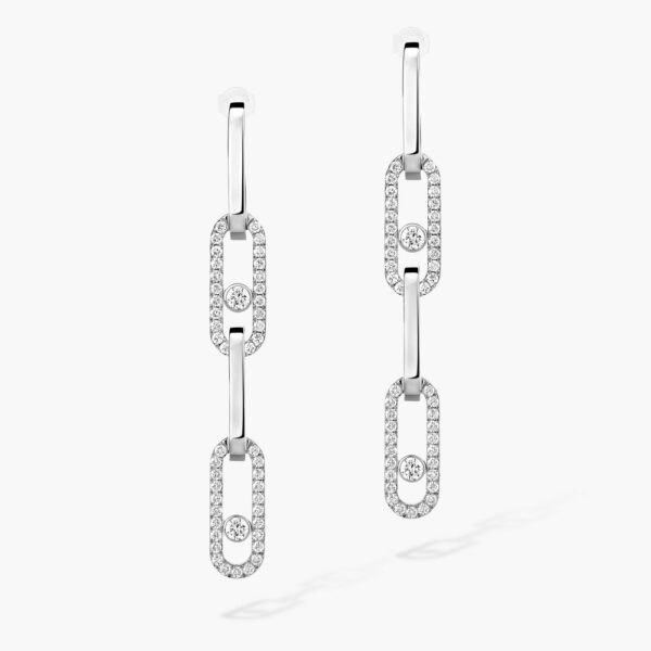 18K WHITE GOLD DIAMOND CONVERTIBLE EARRING