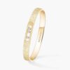 18K YELLOW GOLD DIAMOND CISELE BANGLE
