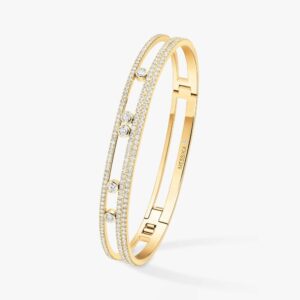18K YELLOW GOLD PAVE DIAMOND BRACELET
