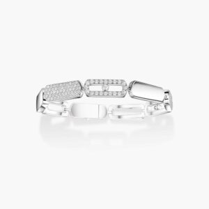18K WHITE GOLD DIAMOND LARGE BRACELET