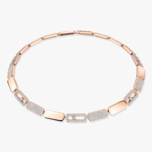 18K ROSE GOLD DIAMOND LARGE NECKLACE