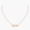 18K ROSE GOLD DIAMOND CISELE NECKLACE