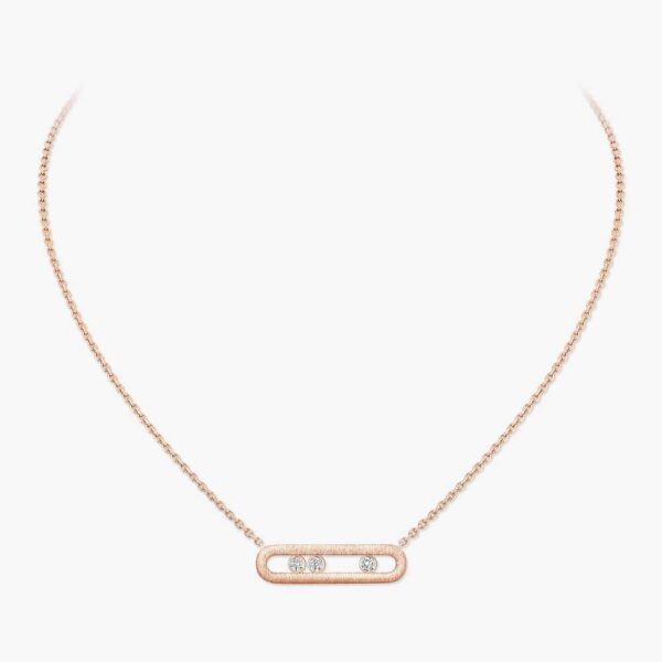18K ROSE GOLD DIAMOND CISELE NECKLACE