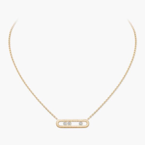 18K YELLOW GOLD DIAMOND CISELE NECKLACE