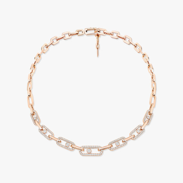 18K ROSE GOLD PAVE DIAMOND NECKLACE