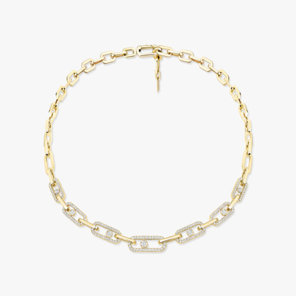 18K YELLOW GOLD PAVE DIAMOND NECKLACE
