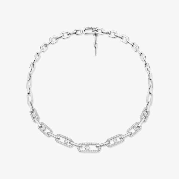 18K WHITE GOLD PAVE DIAMOND NECKLACE