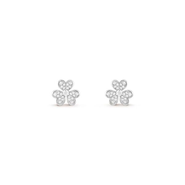 18K WHITE GOLD PAVE DIAMOND MINI EARRING