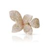 18K ROSE GOLD DIAMOND 5 LEAVES MEDIUM FLOWER RING