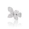 18K WHITE GOLD DIAMOND 5 LEAVES SMALL FLOWER RING