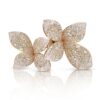 18K ROSE GOLD DIAMOND DOUBLE FLOWER RING