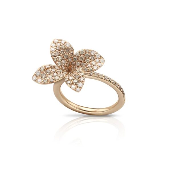 18K ROSE GOLD DIAMOND MEDIUM RING