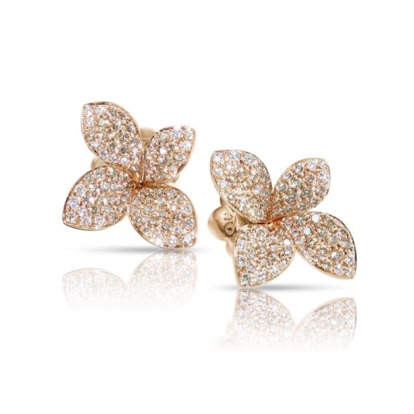18K ROSE GOLD DIAMOND MEDIUM EARRING