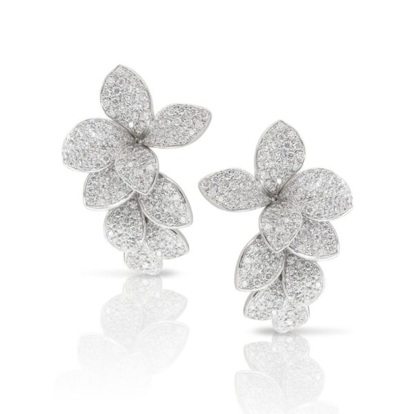 18K WHITE GOLD DIAMOND EARRING