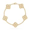 18K YELLOW GOLD 5 MOTIF DIAMOND BRACELET