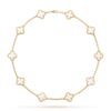 18K YELLOW GOLD 10 MOTIF MOTHER OF PEARL NECKLACE