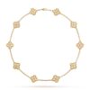 18K YELLOW GOLD 10 MOTIF DIAMOND NECKLACE