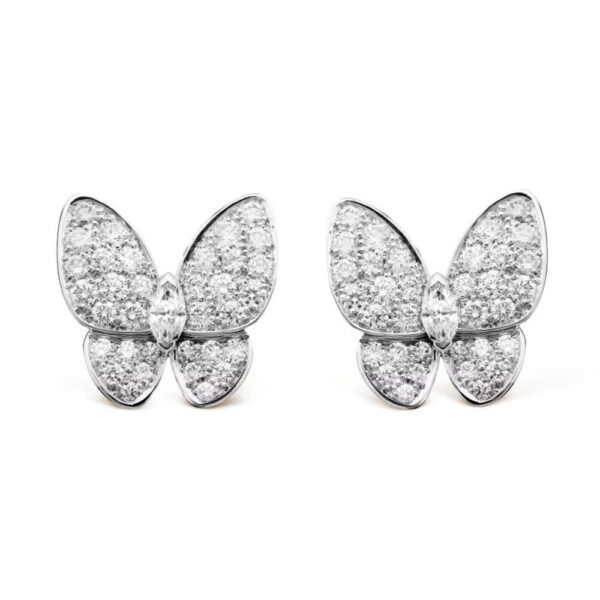 18K WHITE GOLD DIAMOND EARRING