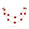 18K YELLOW GOLD 20 MOTIF CARNELIAN NECKLACE