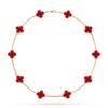 18K YELLOW GOLD 10 MOTIF CARNELIAN NECKLACE