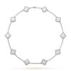 18K WHITE GOLD 10 MOTIF MOTHER OF PEARL NECKLACE