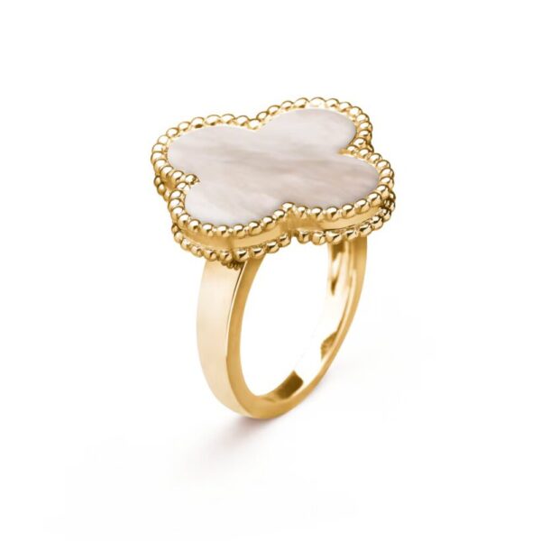 18K YELLOW GOLD MOTHER OF PEARL RING