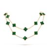 18K YELLOW GOLD 20 MOTIF MALACHITE NECKLACE