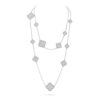 18K WHITE GOLD 16 MOTIF DIAMOND NECKLACE