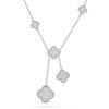 18K WHITE GOLD 6 MOTIF DIAMOND NECKLACE