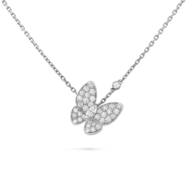 18K WHITE GOLD DIAMOND NECKLACE